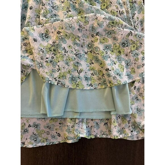 Dressbarn Floral Ruched Waist & Cap Sleeves Dress Size 6 - Picture 5 of 7